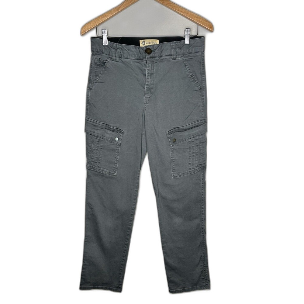Democracy Ab Technology Cargo Pants Womens Size 8 Gray Stretch Waist 30
